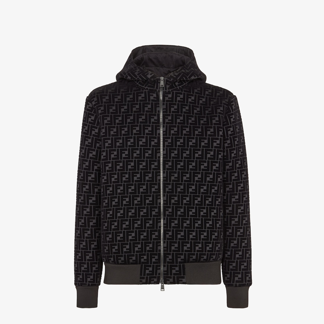 Blouson Jacket - Black jersey sweatshirt | Fendi