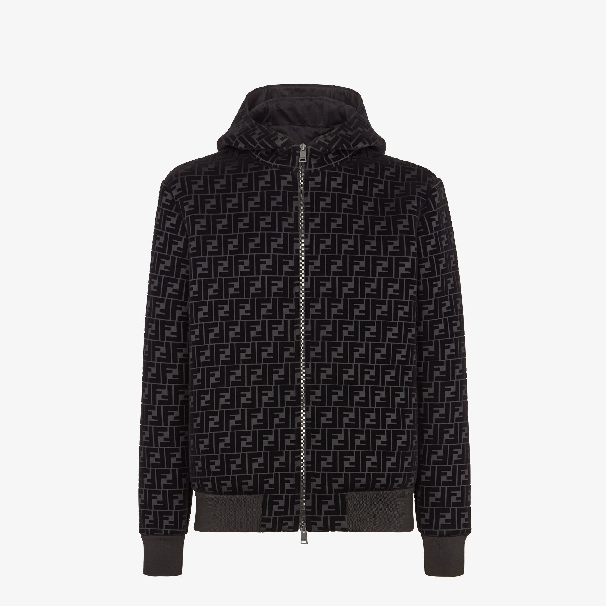 Blouson Jacket Black jersey sweatshirt Fendi