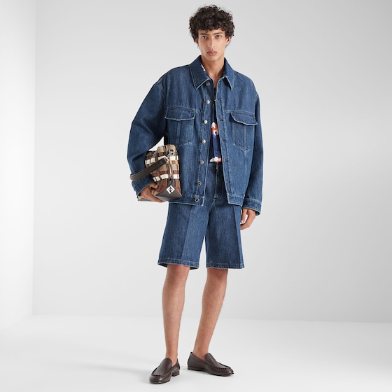 Fendi Oversized jacket with shirt collar and flap pockets on | Thumbnail 4