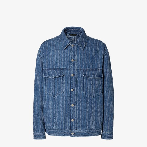 Fendi Jeans Jacket In Blue