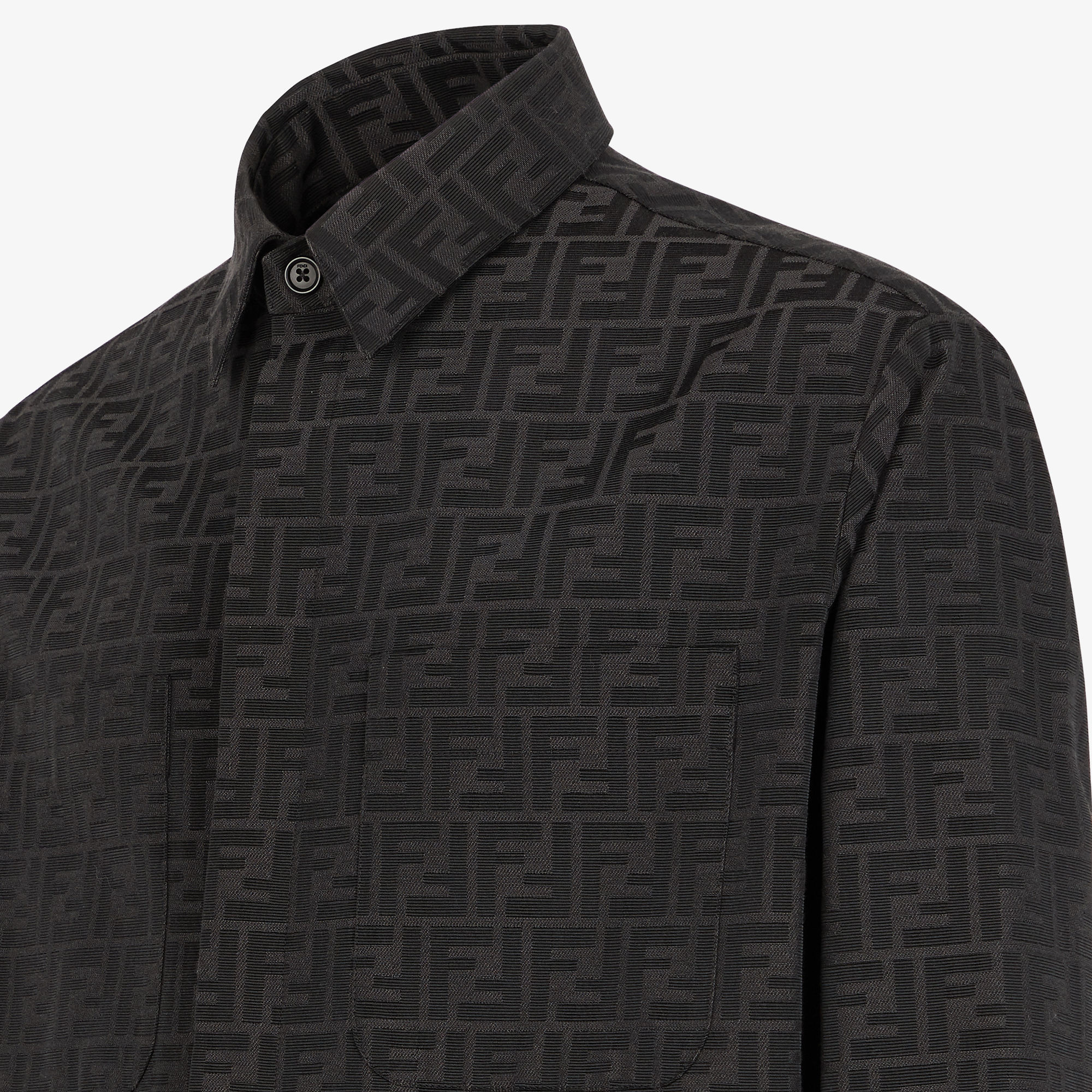Fendi Go-To single-breasted jacket with shirt collar and patch | Thumbnail 3