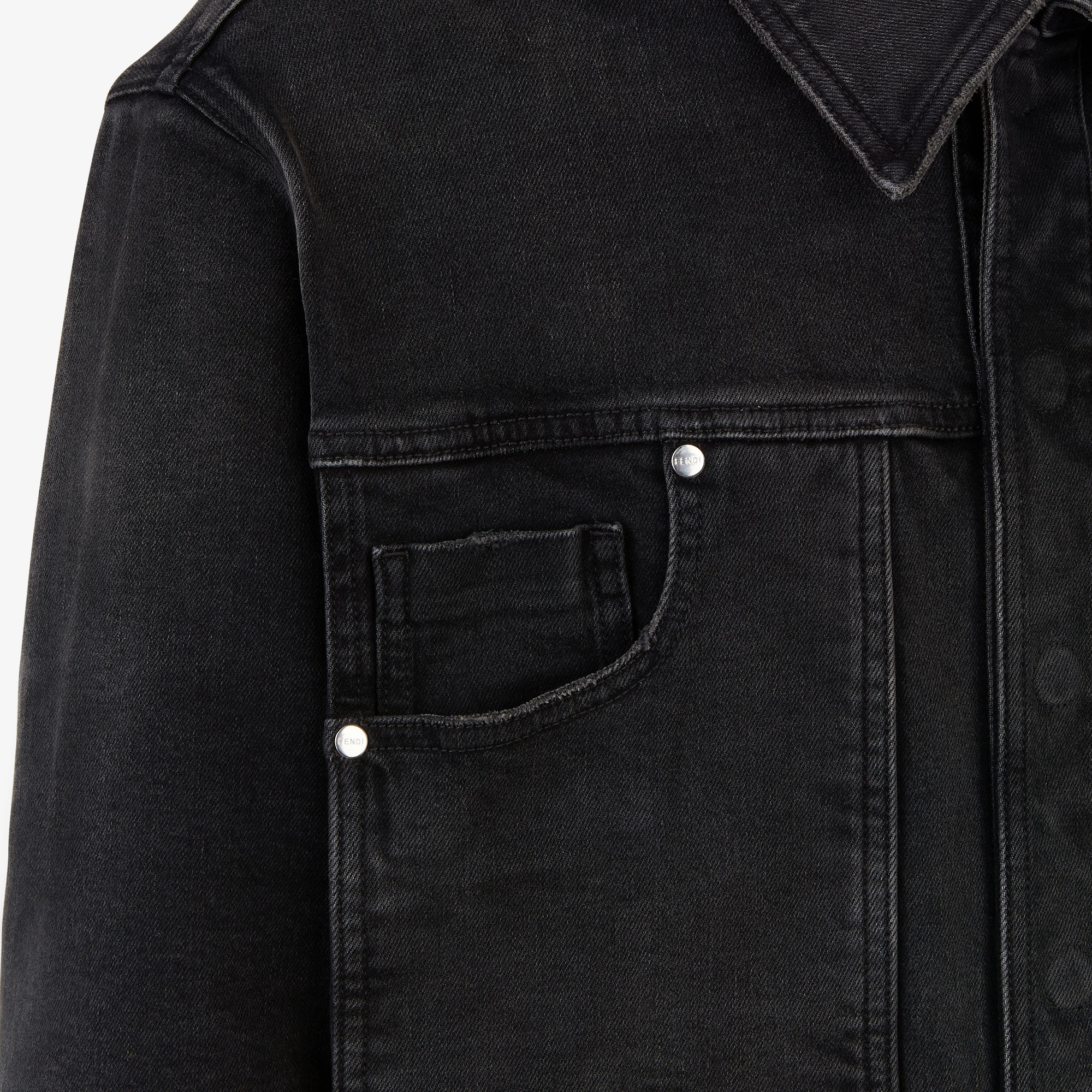 Jacket Black denim jacket Fendi