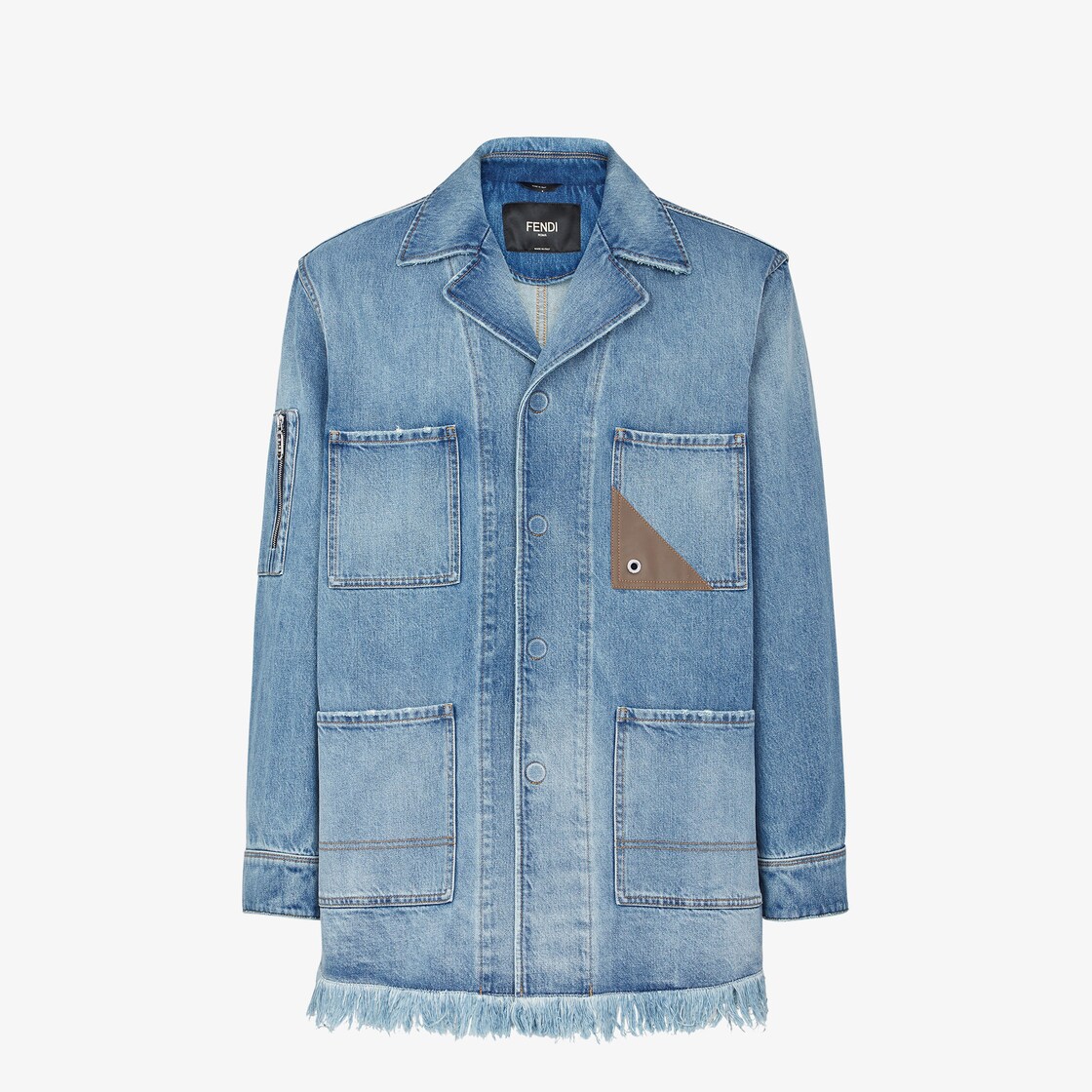 Afleiding Naar de waarheid een miljoen Jacket - Blue denim jacket | Fendi