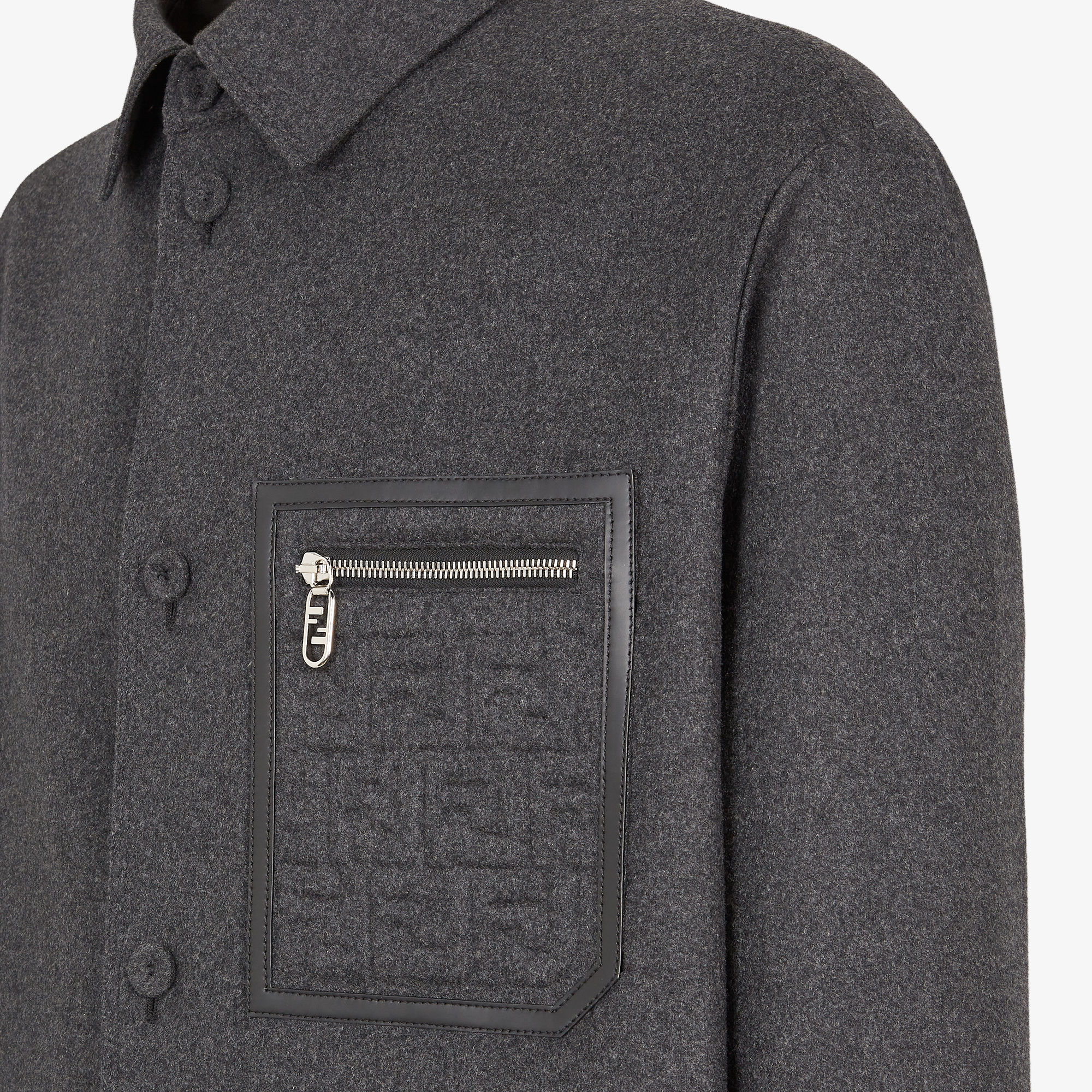 【関税＆送料込み】Fendi Dark Grey Wool Casual Jacket Jacket Wool 【関税＆送料込み】Fendi Casual Grey Dark