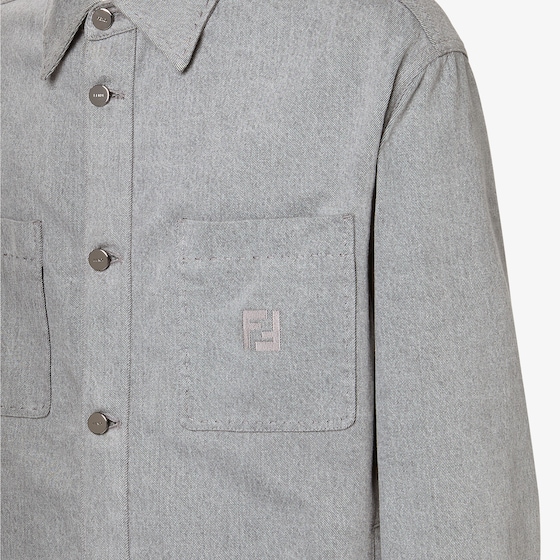 Fendi Go-To single-breasted jacket with shirt collar and patch | Thumbnail 3
