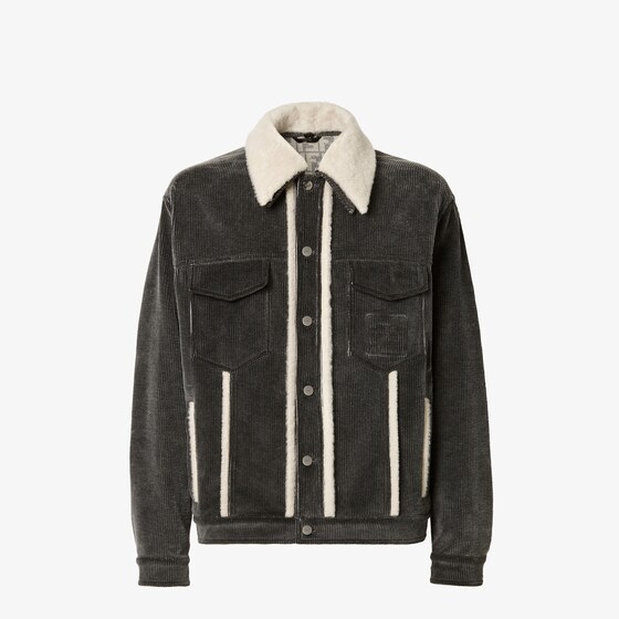 Fendi Black Corduroy Blouson In Black