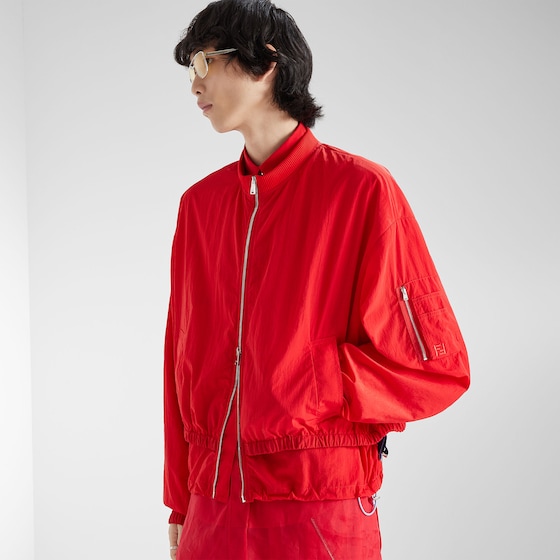 Fendi Bomber-style blouson featuring a drawstring hem | Thumbnail 4