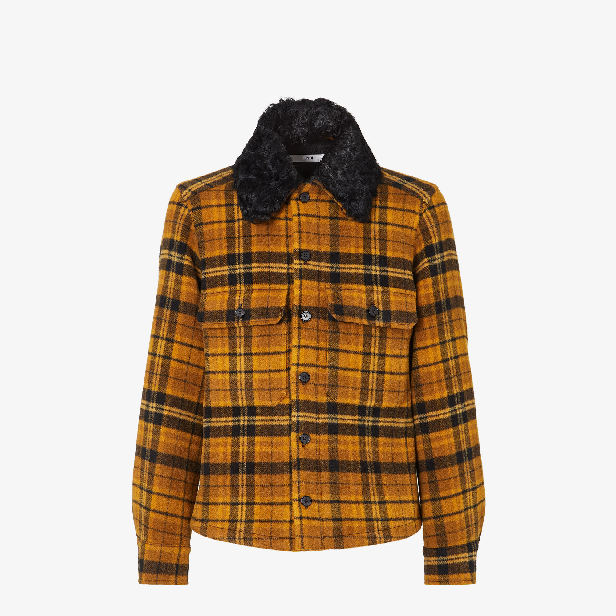 펜디 블루종 옐로우 체크 울 블루종 FW1455AMJWF0VNL