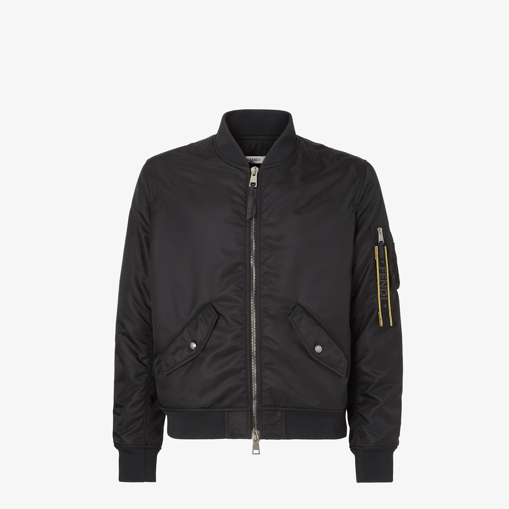 펜디 블루종 블랙 나일론 봄버 재킷 FW1492AME6F0QA1