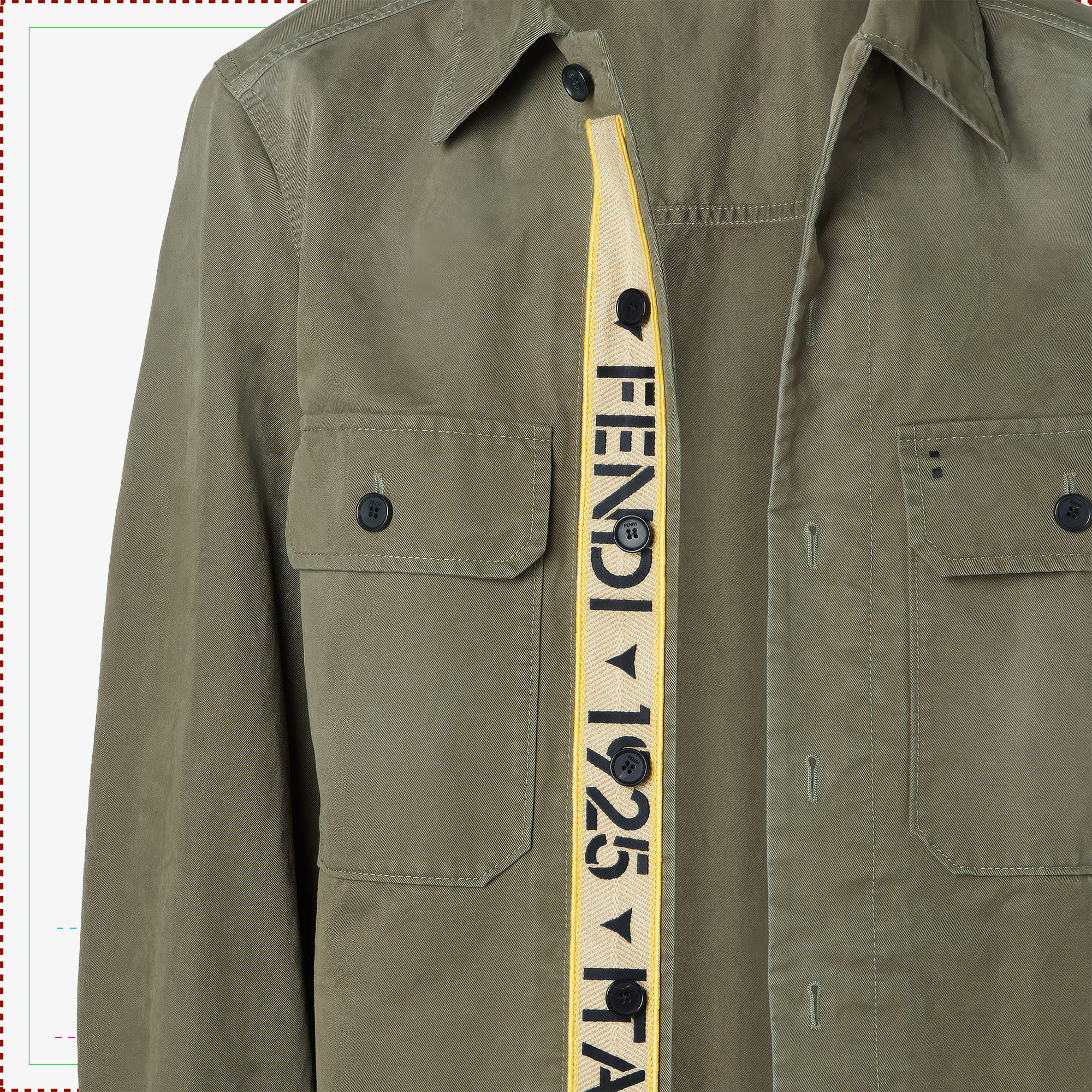 펜디 블루종 그린 코튼 블루종 FW1493AME4F0QQ4