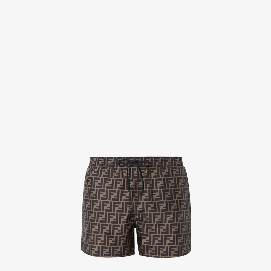 Swim Shorts - Brown fabric shorts