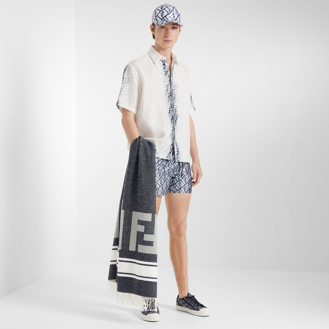 Tegn et billede debat paraply Swim Shorts - Multicolor nylon shorts | Fendi