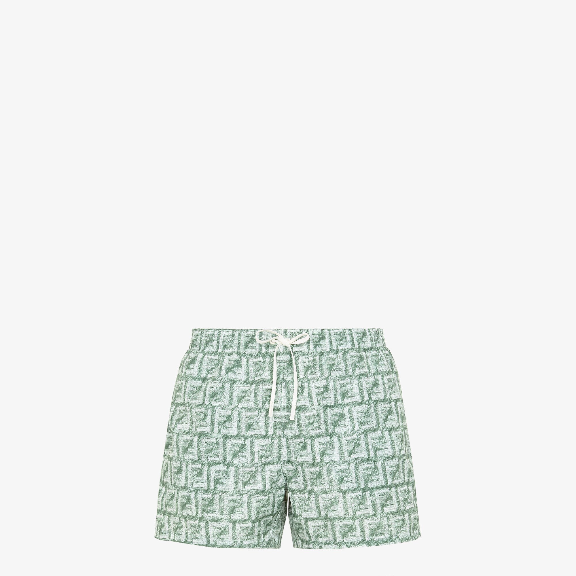 Swim Shorts Green FF nylon swim shorts Fendi