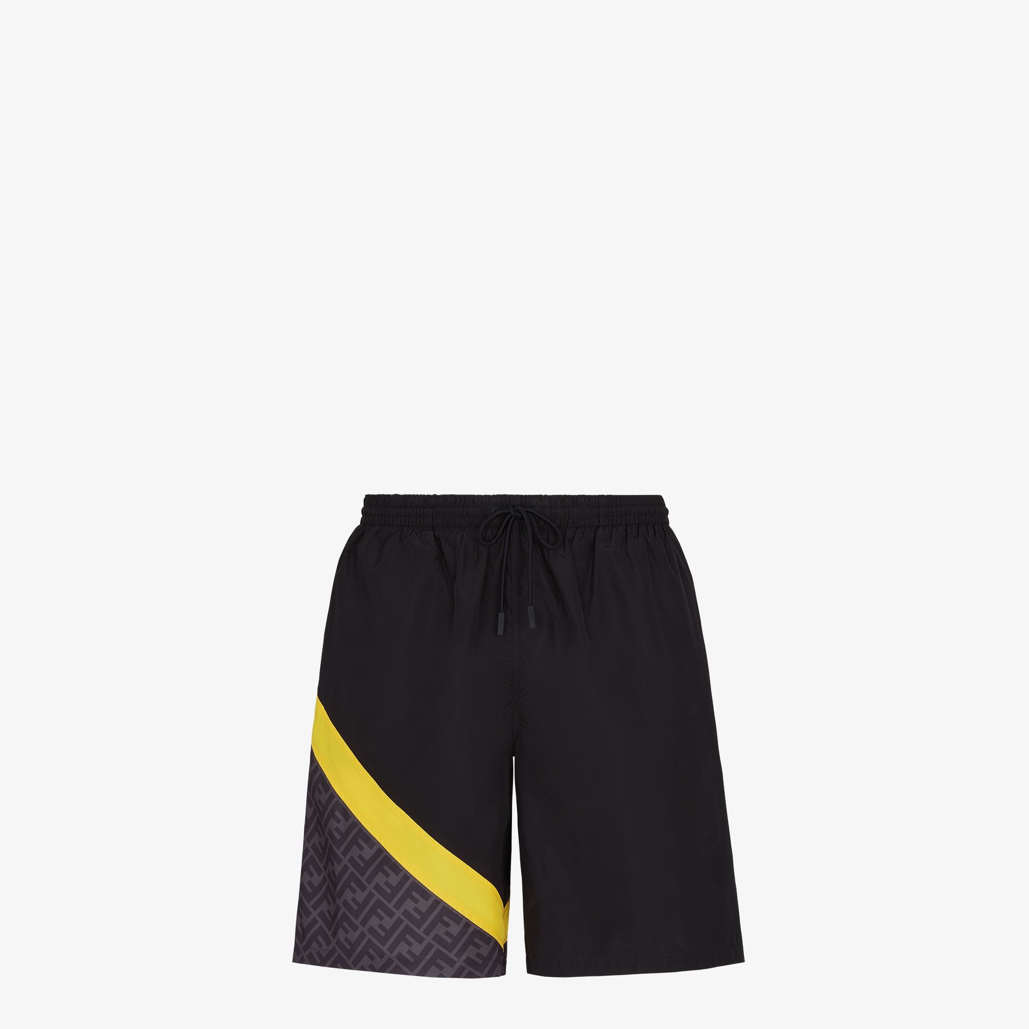 black fendi swim shorts
