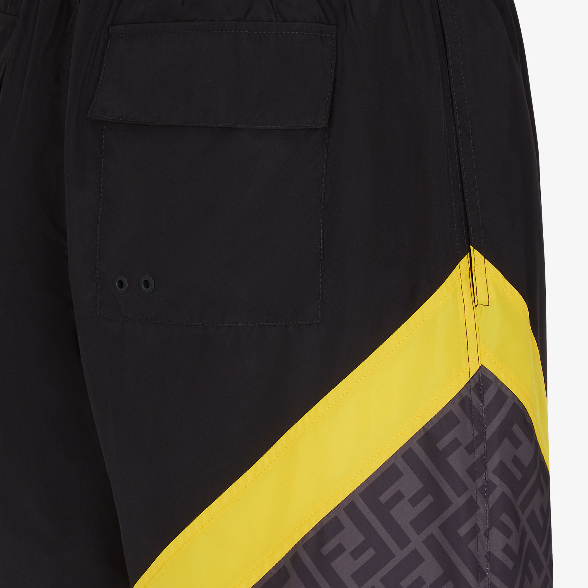 black fendi swim shorts