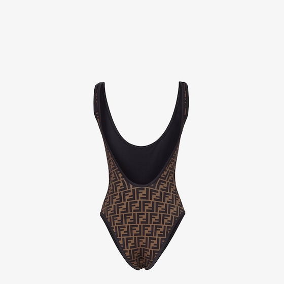 Fendi Reversible swimsuit made from brown Lycra® with full FF | Thumbnail 2