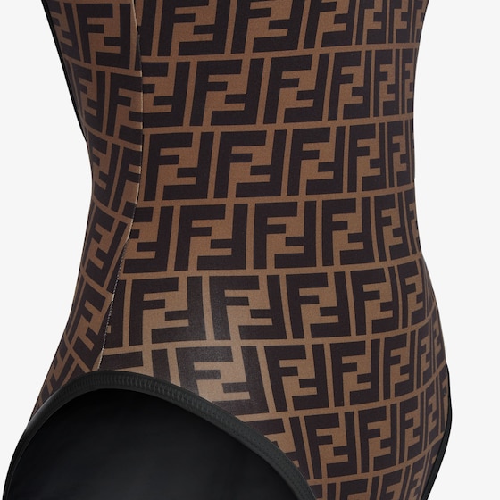 Fendi Reversible swimsuit made from brown Lycra® with full FF | Thumbnail 3