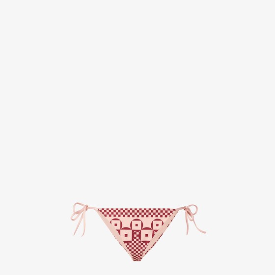 Fendi Swim Briefs With Micro Patchwork Print In Pink