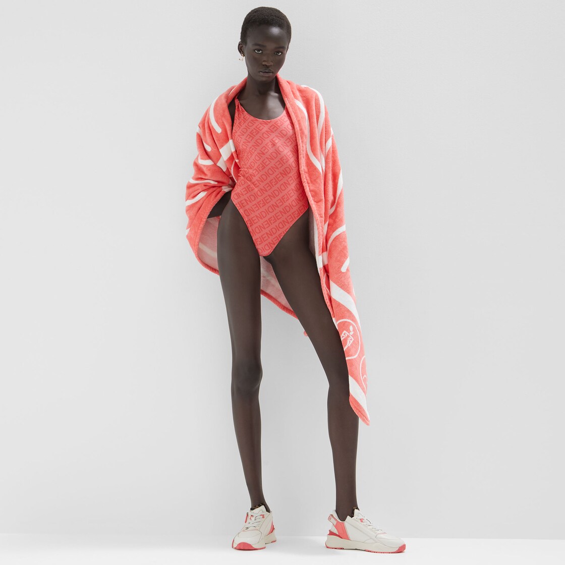水着 テクニカルファブリック ピンク | Fendi