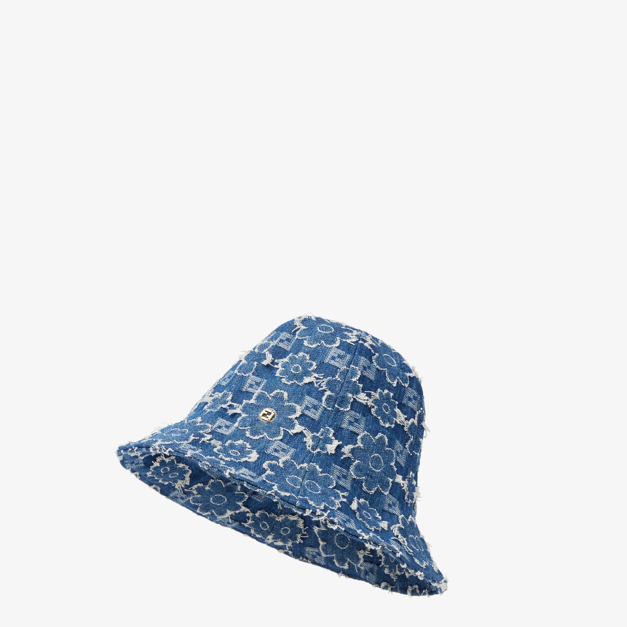 FENDI デニムバケットハット フリンジ付き 中古・古着通販】FENDI (フェンディ) フリンジデニムハット インディゴ