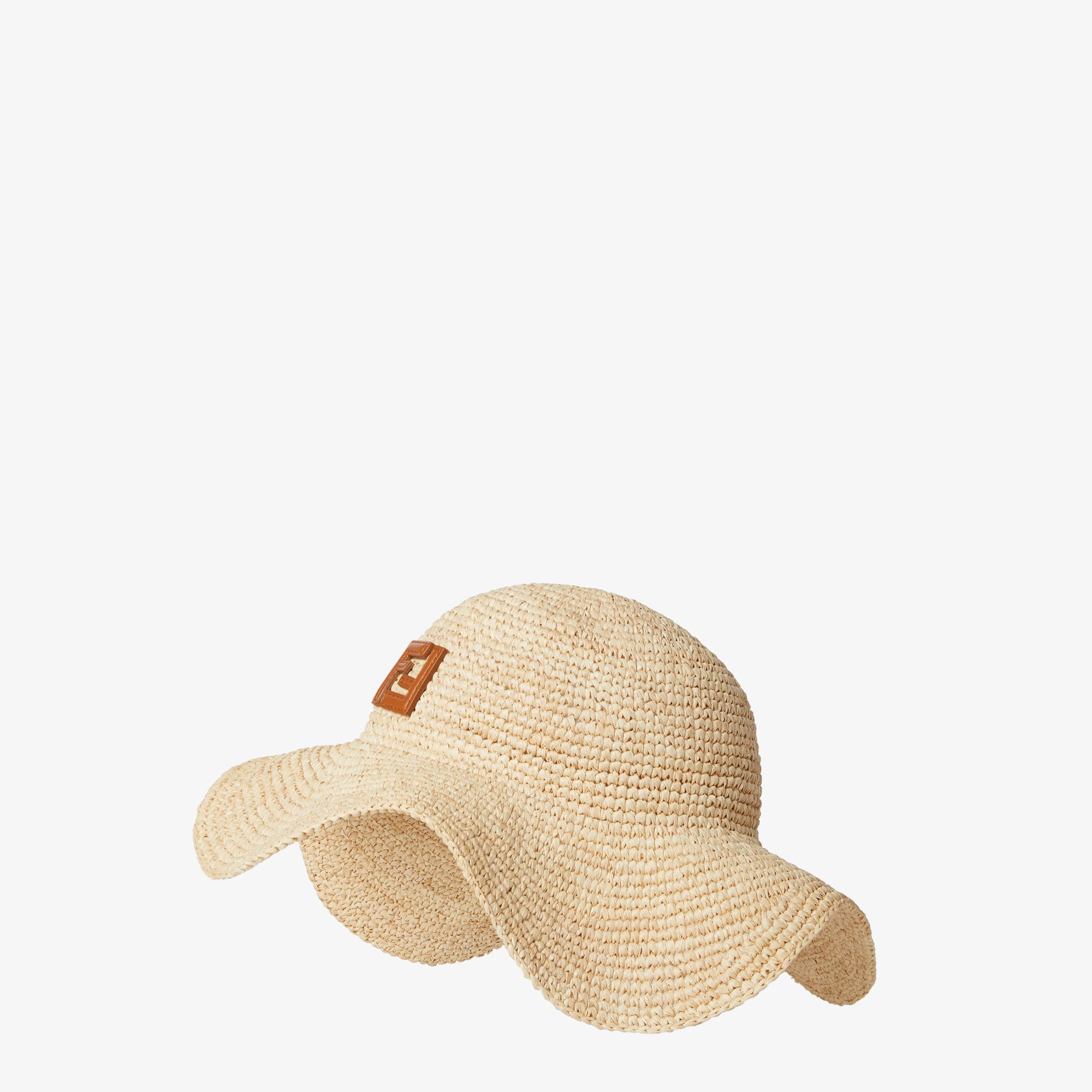 FENDI ベージュ バケットハット 調整可能 ハット ラフィア ベージュ | Fendi