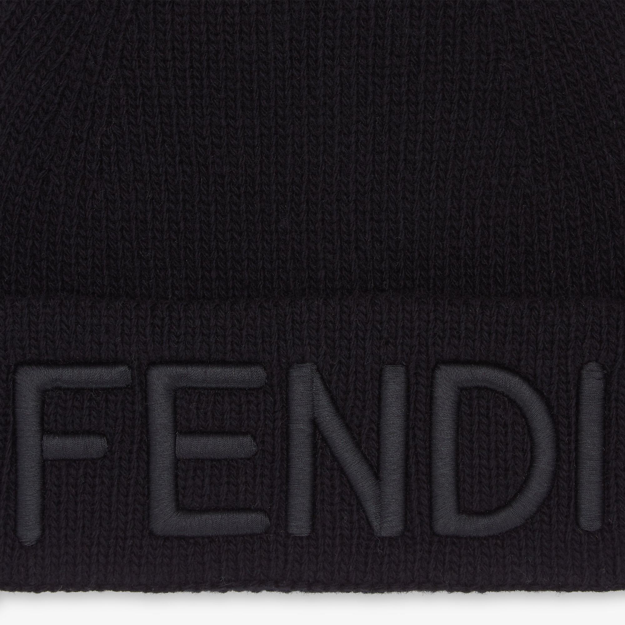 ニットキャップ・ビーニー Fendi Black Wool Blend Beanie Hat Beanie Wool Black | Fendi