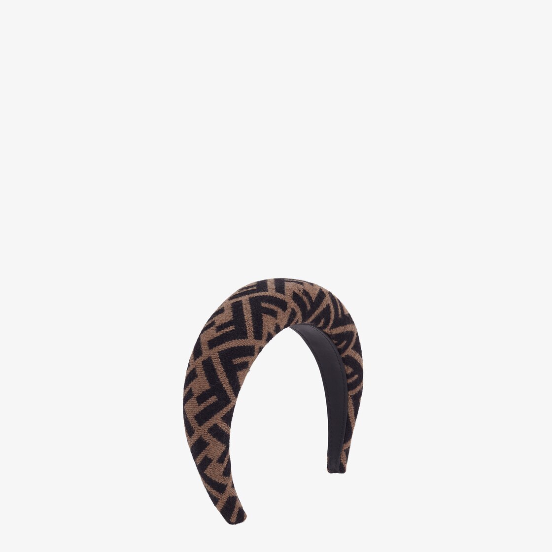 Headband - Headband in brown wool, cashmere and silk | Fendi