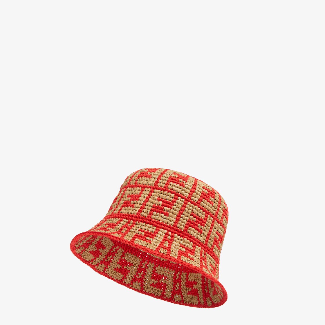 ハット - レッドラフィア バケットハット | Fendi