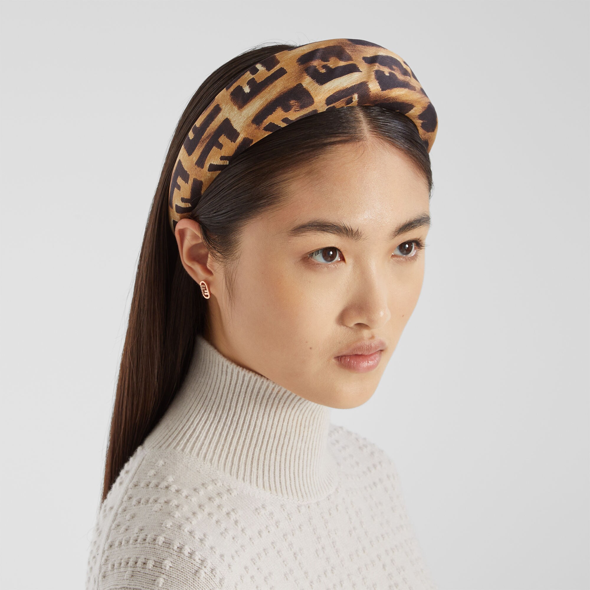 ヘアアクセサリー FENDI Logo cotton-velvet headband ヘアアクセサリー FENDI Logo cotton-velvet headband Headband