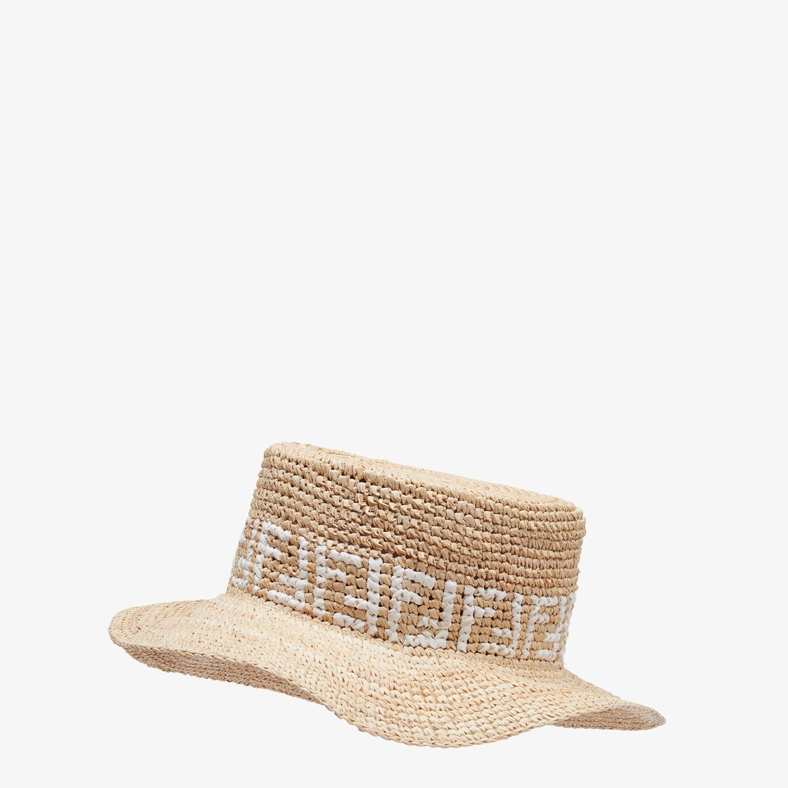 Hat - Beige raffia hat | Fendi