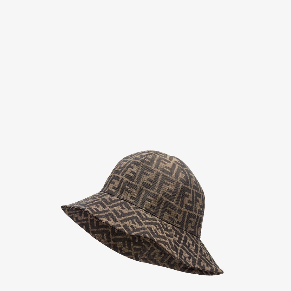 FENDI FXQ200 Hat hat hat Zucca Bucket hat hat polyester / cotton Brown