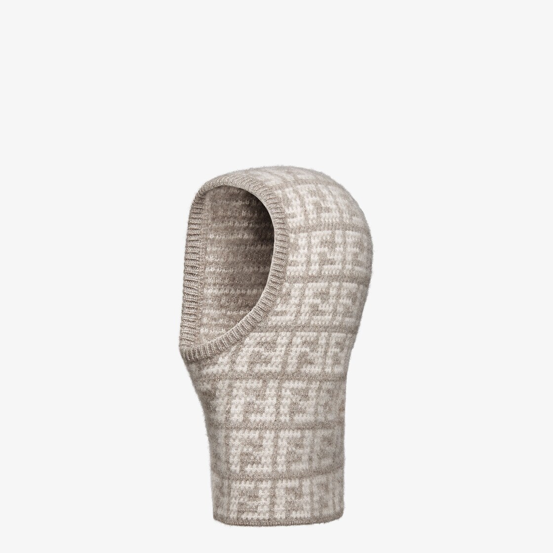 Balaclava Dove grey cashmere balaclava Fendi
