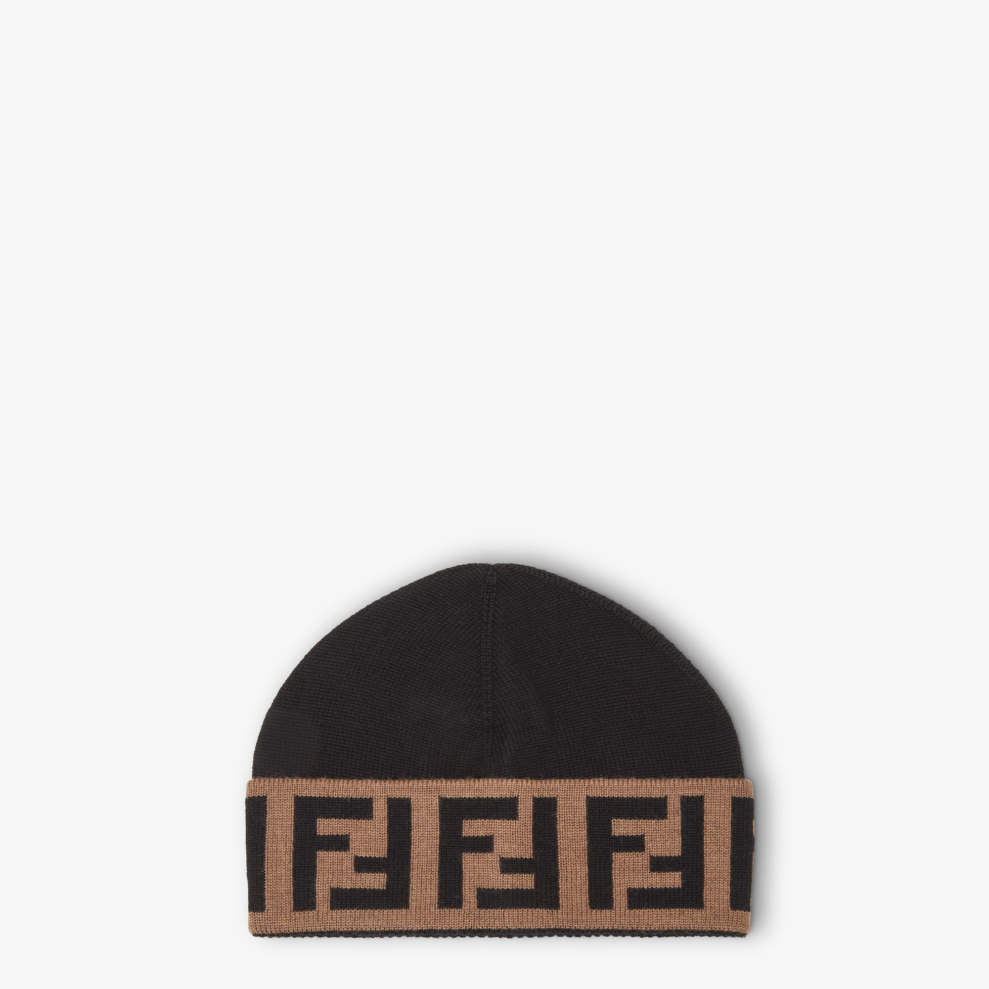 ニットキャップ・ビーニー Fendi Black Wool Blend Beanie Hat Beanie Wool Black | Fendi