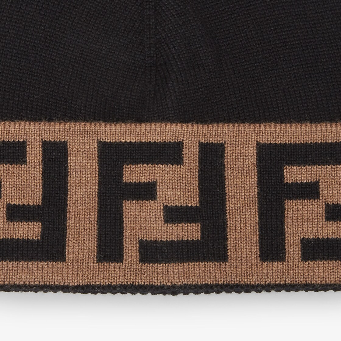 Beanie - Black wool hat | Fendi