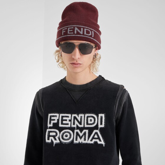 セーター - FENDI ROMAカプセル コレクション ブラックジャージー セーター - FENDI ROMAカプセル コレクション ブラックジャージー
