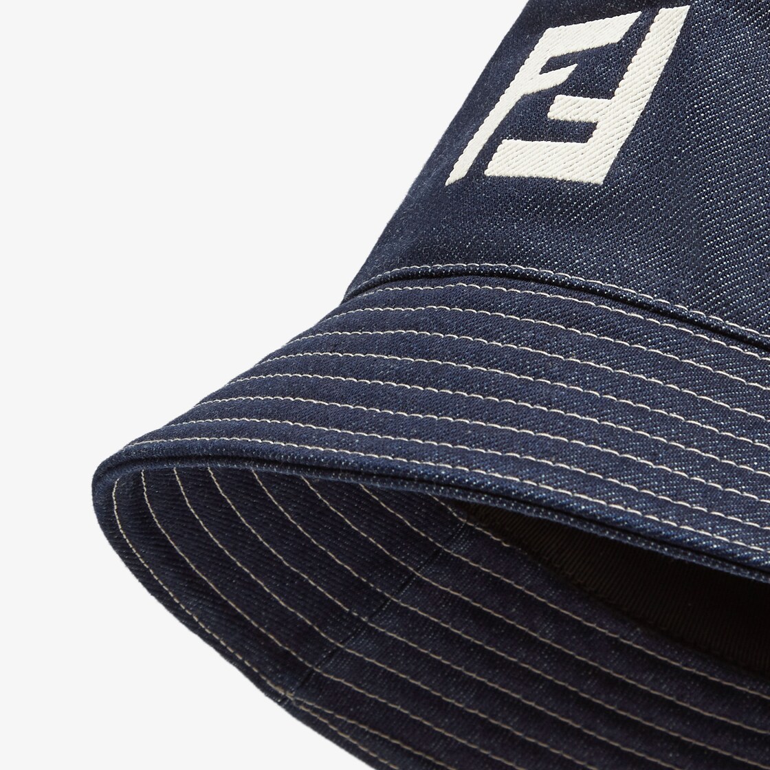 Hat - Blue denim bucket hat | Fendi