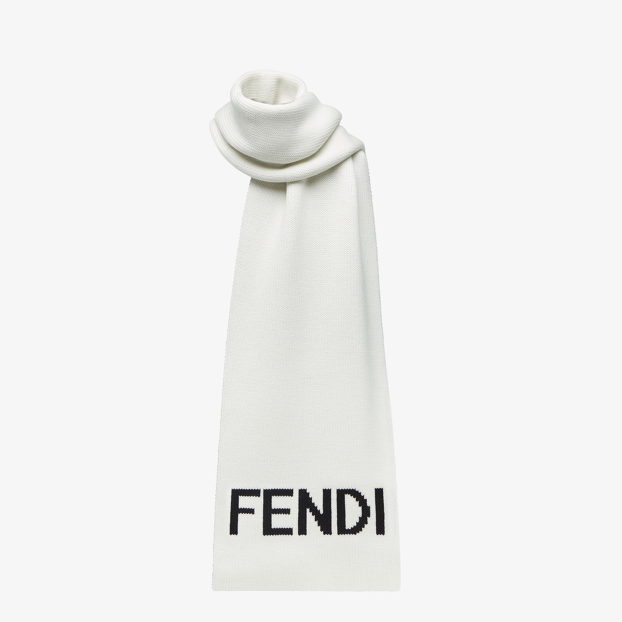 マフラー - ホワイトウール スカーフ | Fendi