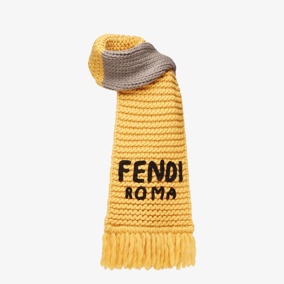 FENDI 2020/2021 イエローウール マフラー 一度着用しただけ！