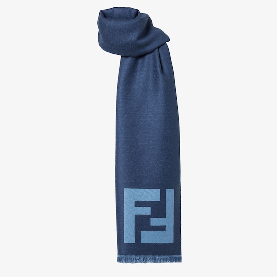 Fendi Rectangular scarf with fringed motif on the short sides | Thumbnail 2