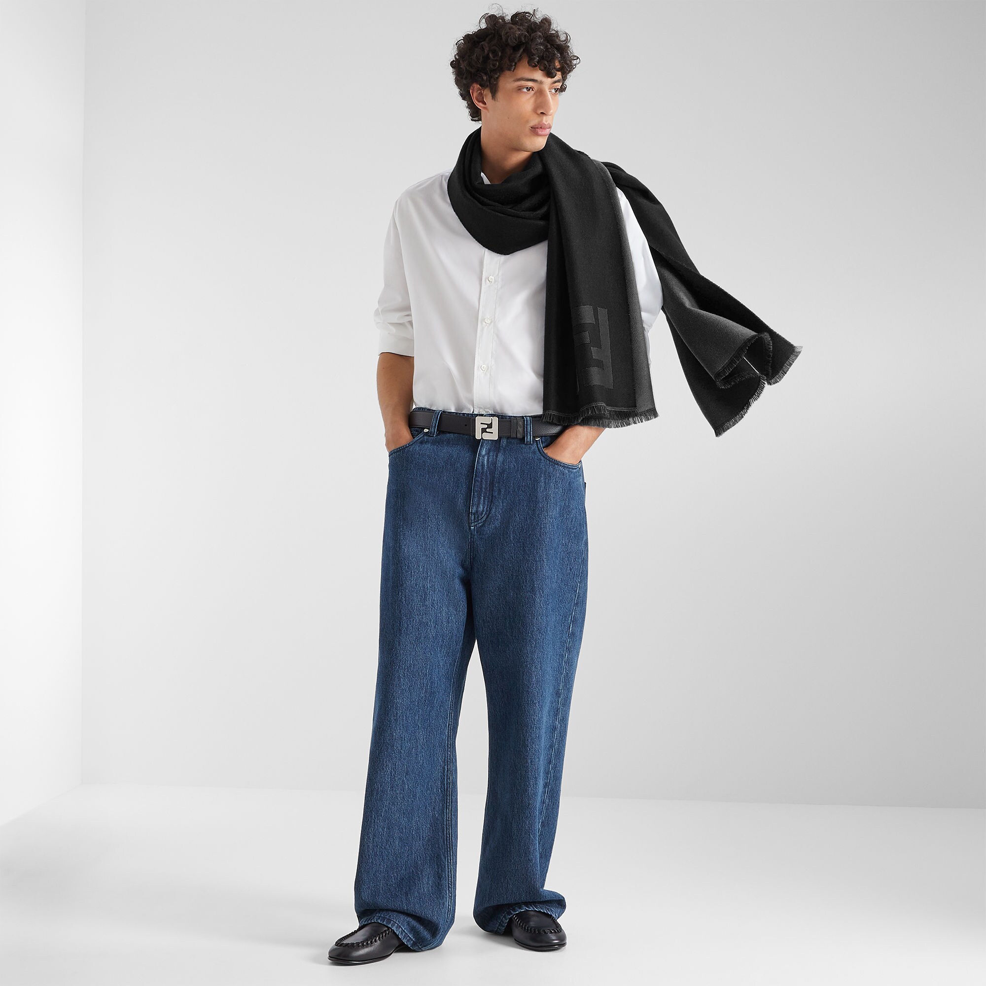 マフラー ウール ブラック | Fendi