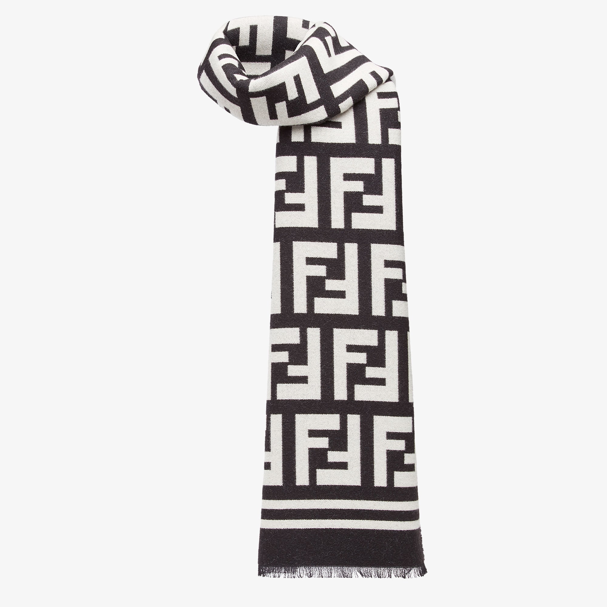 ScarfBlack wool and silk scarf