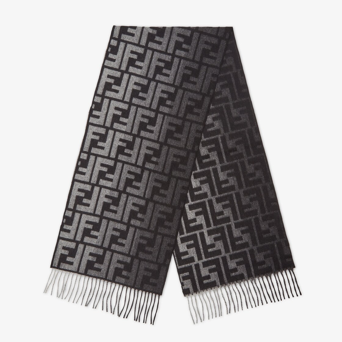 Fendi scarf black and white online