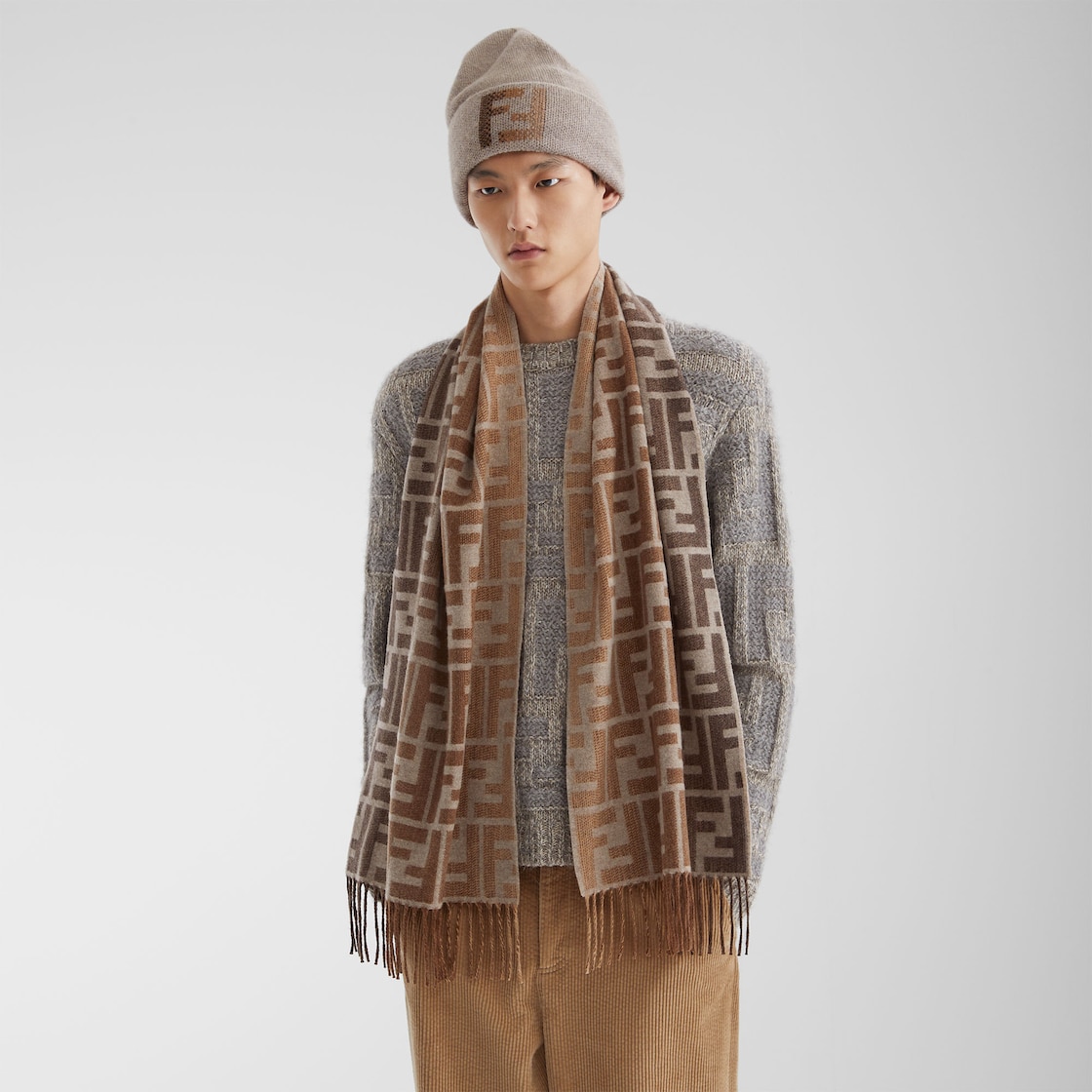 スカーフ ウール ベージュ | Fendi スカーフ ウール ベージュ | Fendi