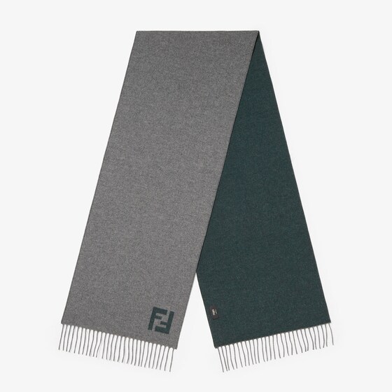 Fendi Wool And Cashmere Scarf In Gray