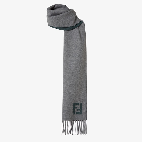 Fendi Rectangular scarf with fringed motif on the short sides | Thumbnail 3