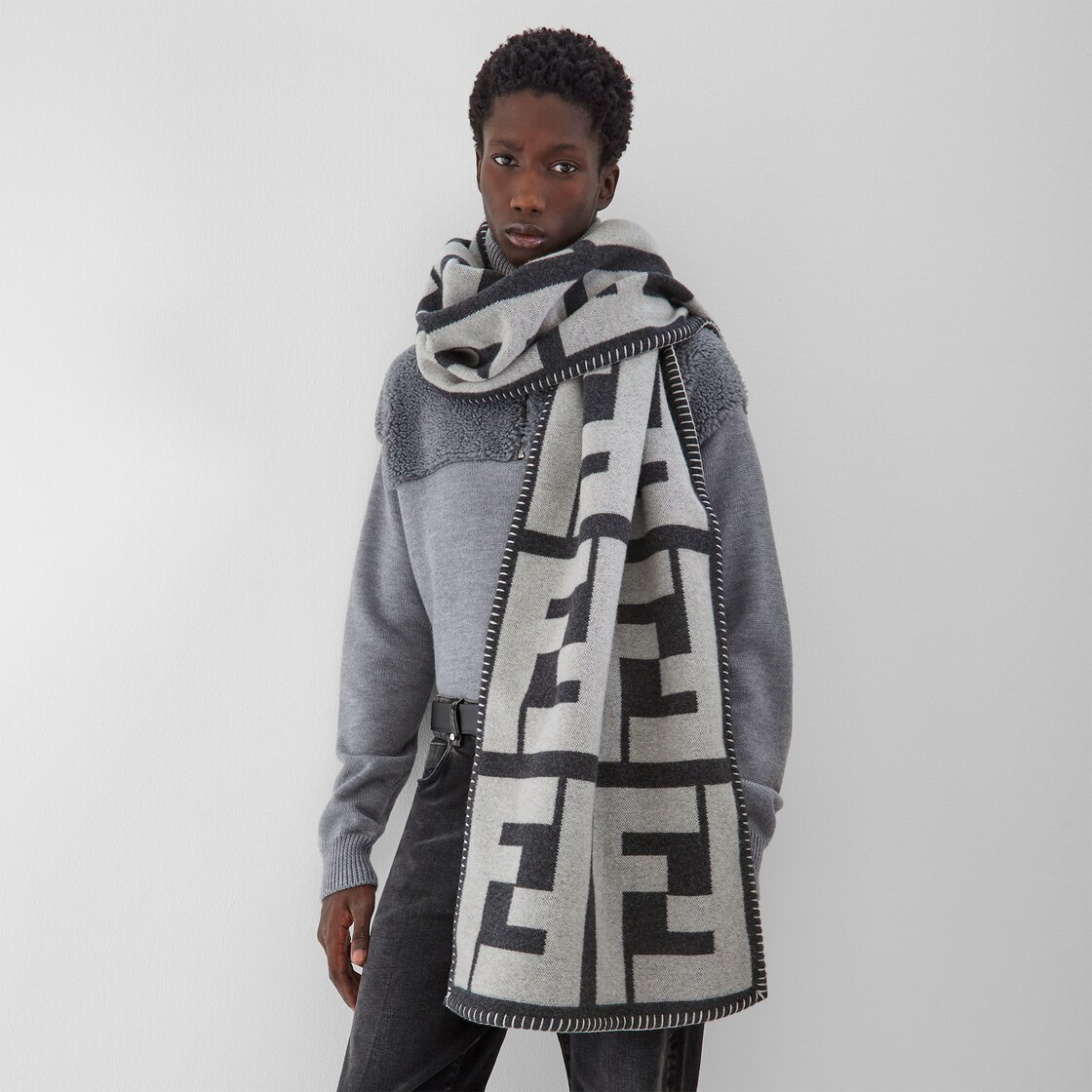 Fendi grey clearance scarf