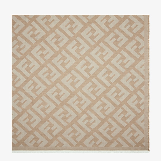 Fendi Ff Shawl In Brown