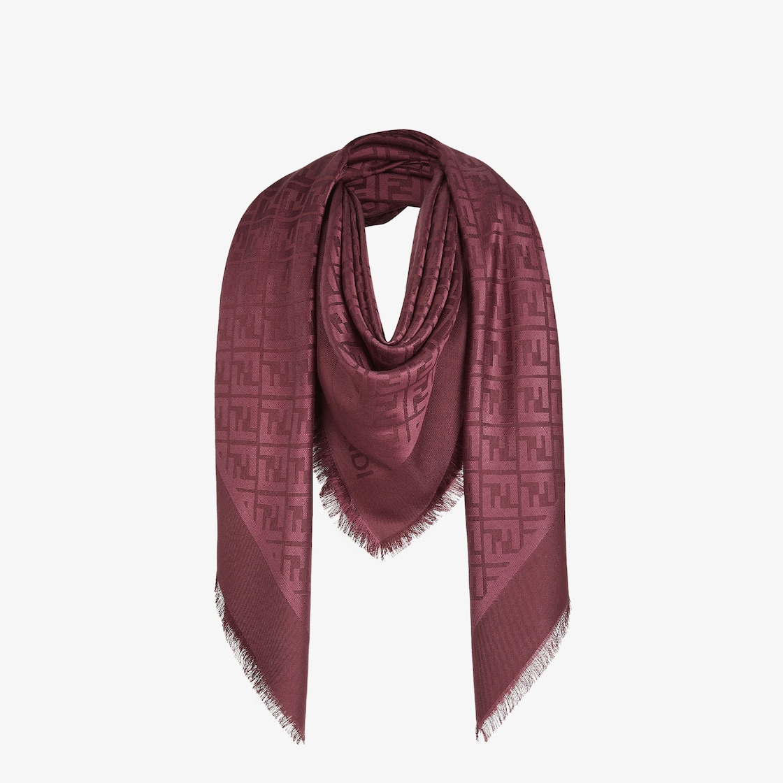 Fendi pink silk and wool shawl on sale