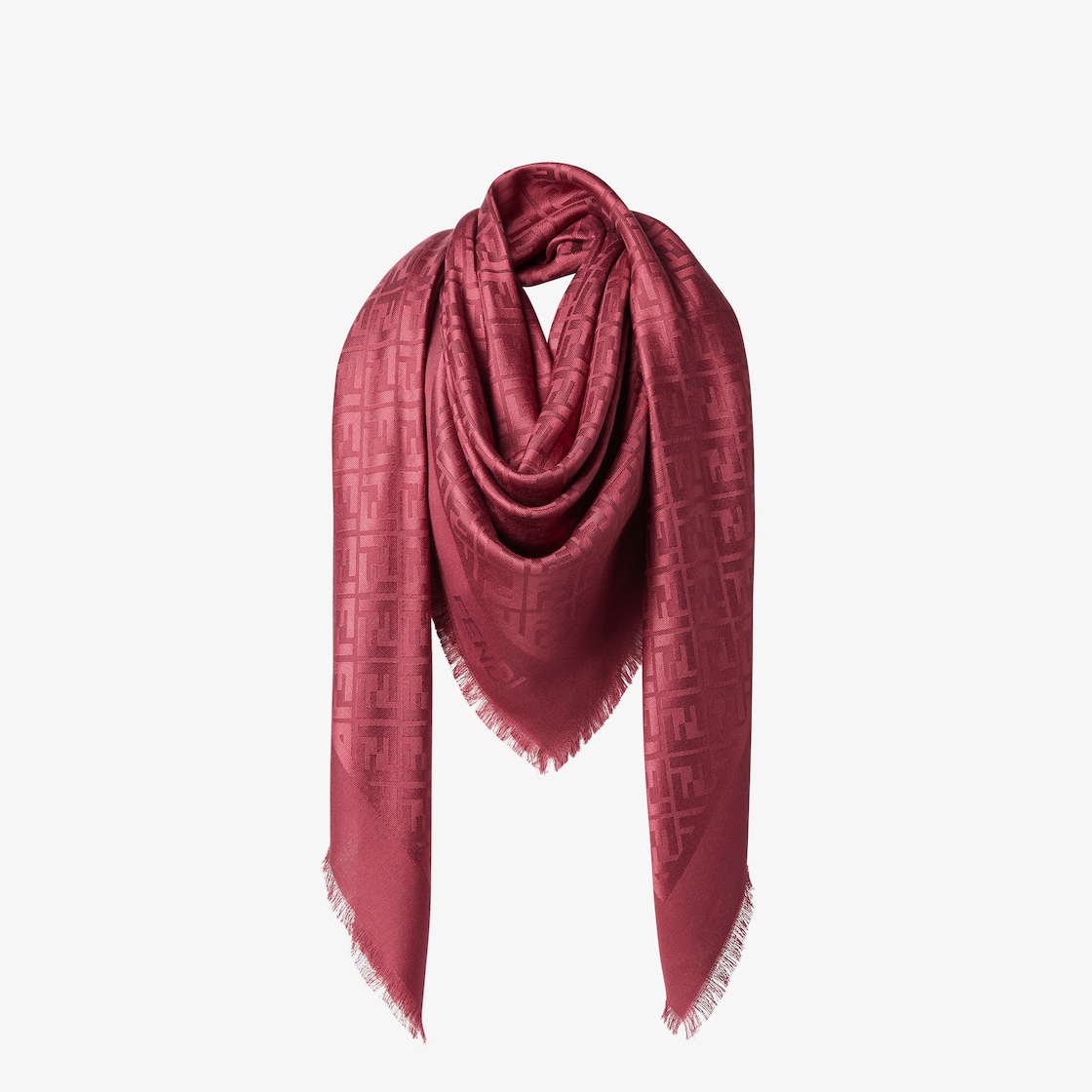 FF Shawl Silk and wool Red - Image 3/3