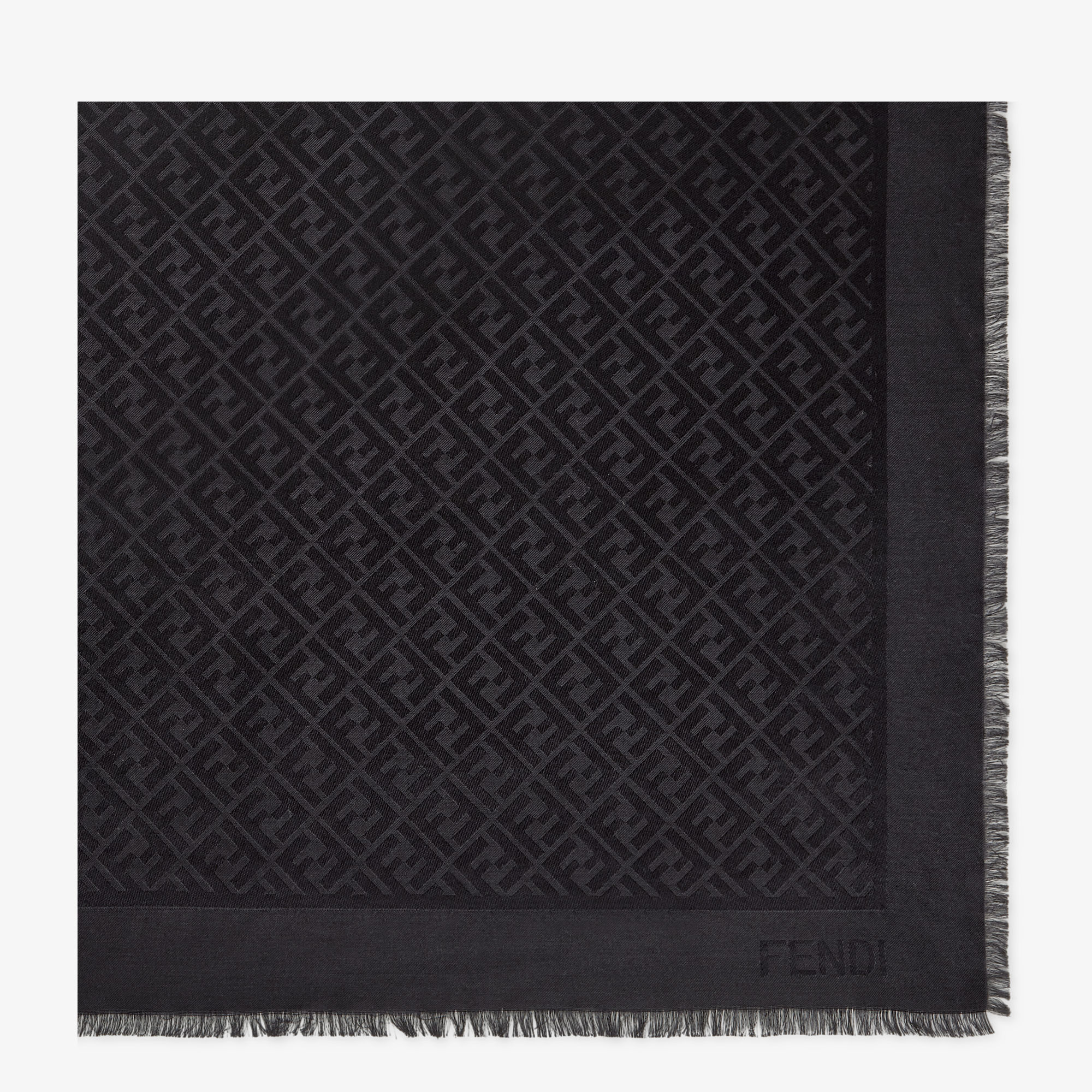 FF Shawl Silk Black | Fendi